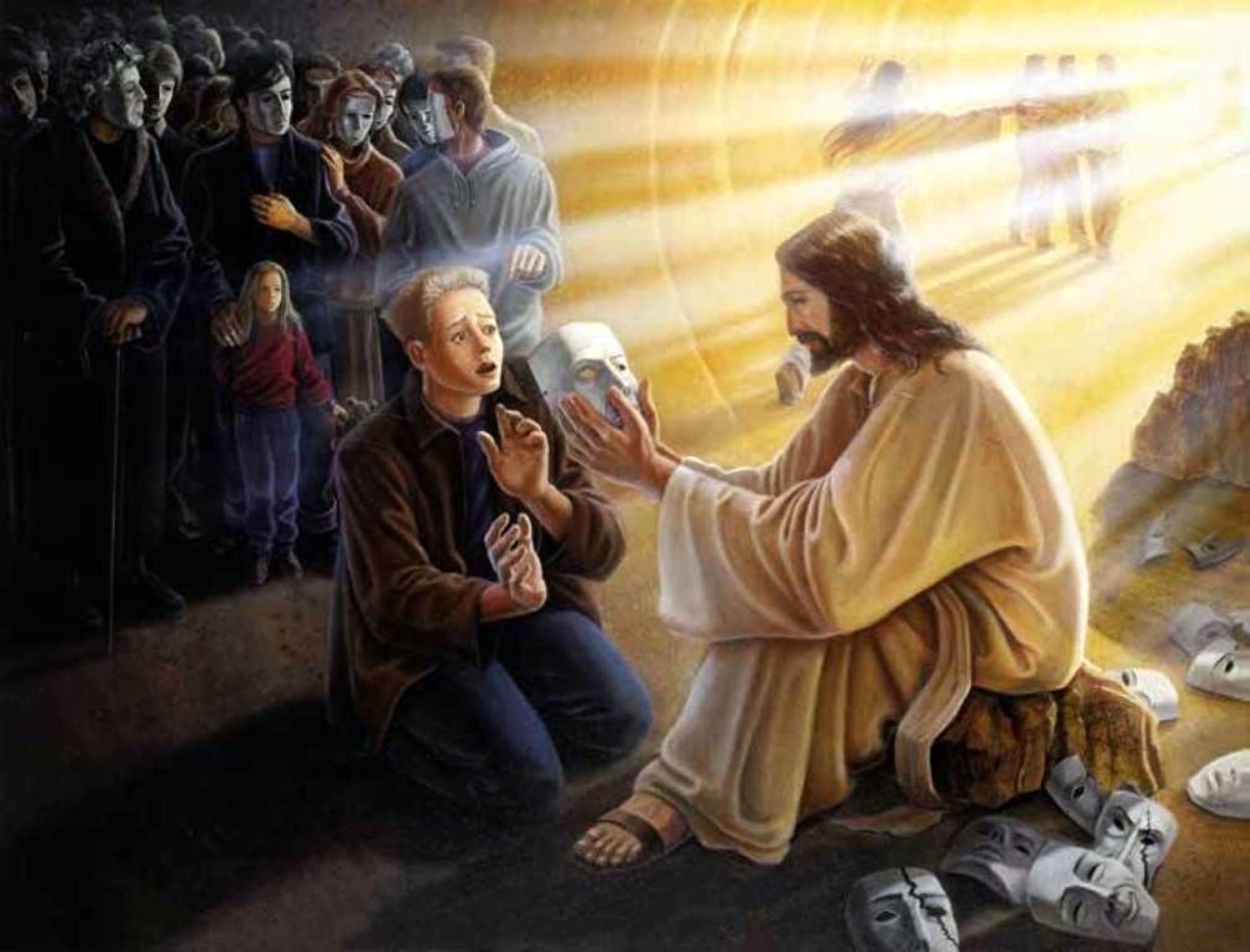 Воззвать к совести. " Иисус. Бог и человек". ( Jesus).. Встреча со Христом. Христианская живопись. Православные иллюстрации.