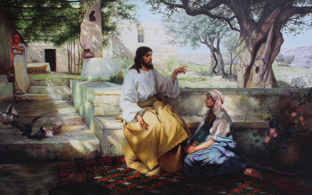 Христос в доме Марфы и Марии. Художник Генрих Семирадский.jpg