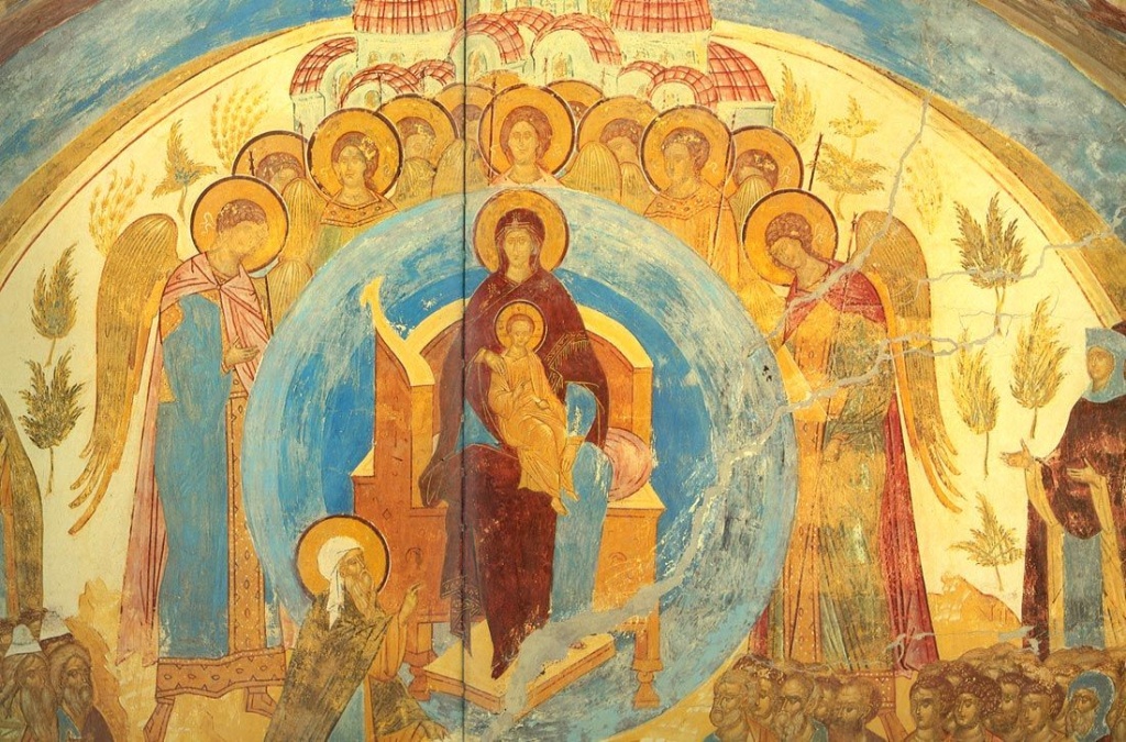 Похвала Пресвятой Богородицы. Дионисий, фрески Ферапонтова монастыря.jpg